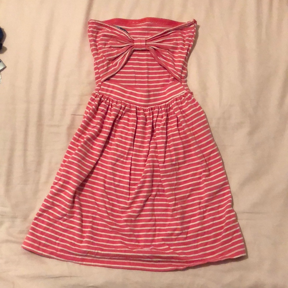Strapless Pink Box Back Dress
